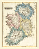 Vintage Map of Ireland 1823