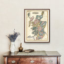 Vintage Map of Scotland 1823
