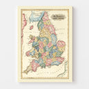 Vintage Map of England 1823