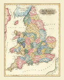 Vintage Map of England 1823