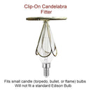 4"W x 4"H Chandelier Sand Linen Clip-On Lampshade