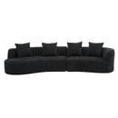 Elegant Curved Sectional Sofa With Full Foam Comfort by HouseOfZazla