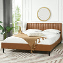Aspen - Vertical Tufted Modern Headboard Platform Bed Set by HouseOfZazla