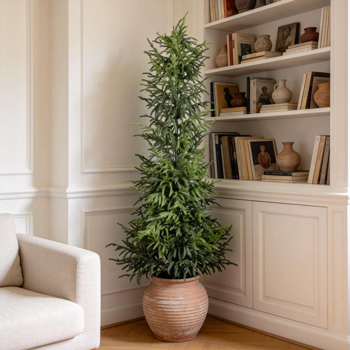 5FT Artificial Real Touch Norfolk Pine Tree - Potted Plants, photo 2 of 6