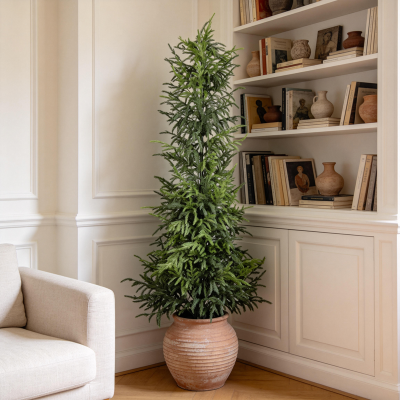 5FT Artificial Real Touch Norfolk Pine Tree - Potted Plants, photo 2 of 6