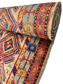 Antique Persian Lambran Runner Rug - 2'5" x 15'7" - Handwoven Wool, Circa 1930s