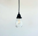 Clear Swirl Ribbed Heavy Vintage Pendant