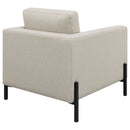 Schwan - Upholstered Track Arm Accent Chair - Oatmeal by HouseOfZazla