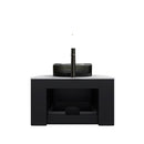 DINA 24" Bathroom Vanity & Sink, Floating Curved Edges with Striped Plywood Cabinet by HouseOfZazla