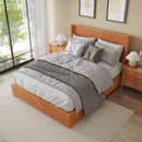 Platform Bed Frame With Headboard, Floor Standing Design by HouseOfZazla