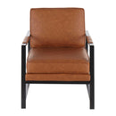 Franklin - Contemporary Arm Chair - Black / Camel by HouseOfZazla