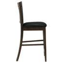 Upholstered Counter Height Stools (Set of 2) - Black / Espresso by HouseOfZazla