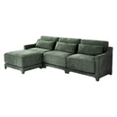 Stylish Sofa With Ottoman And Lumbar Pillows, Ergonomic Design by HouseOfZazla