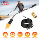 180,000 BTU Propane Weed Torch Heavy Duty Weed Burner Flame Weeder with 10FT Hose Piezo Ignition Adjustable Flame Control for Weeds Ice Snow Asphalt F