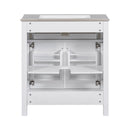 Bathroom Vanity With Ceramic Sink, Modern Single Bathroom Cabinet With 2 Doors And A Shelf, Soft Close Doors by HouseOfZazla