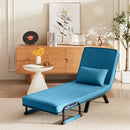 Convertible 5 In 1 Folding Chair Bed With Adjustable Backrest & Pillow by HouseOfZazla