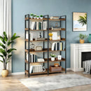 6-Tier Industrial Bookshelf With 12 Open Shelves