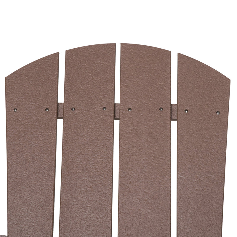 Adirondack Chair, Faux Wood Patio & Fire Pit Chair, Weather Resistant HDPE for Deck, Outside Garden, Porch, Backyard, Brown