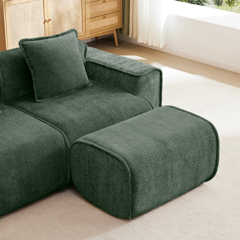 Armless Sofa Velvet-Green, photo 5 of 9