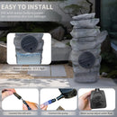 Rock Waterfall Outdoor Fountain with LED Lights by HouseOfZazla