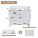 43" Bathroom Vanity, Multi Functional Cabinet - White by Unique Piece Furniture