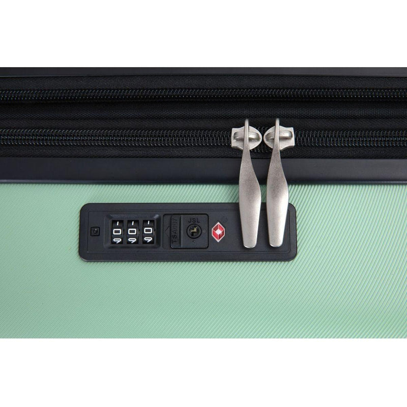 3 Piece Luggage Sets PC Lightweight & Durable Expandable Suitcase with Two Hooks, Double Spinner Wheels, TSA Lock, (21/25/29) Light Green