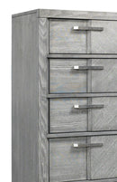 5 Drawer Chest Book Matched Veneers - Gray by HouseOfZazla