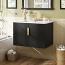 Bathroom Vanity With Sink, Rectangular Storage Cabinet With 2 Soft Closing Doors by Unique Piece Furniture