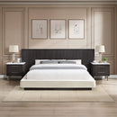 Clayten - Eastern King Bed - Beige Linen & Espresso by Unique Piece Furniture