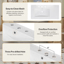 Bathroom Vanity With Ceramic Sink Combo, Abundant Storage Cabinet 2 Soft Close Doors And 5 Drawers by HouseOfZazla