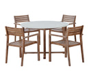 U_STYLE 5-Piece Outdoor Dining Set with Acacia Wood Chairs by HouseOfZazla