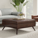 Owen - Multifunctional Square Coffee Table Storage Ottoman by HouseOfZazla