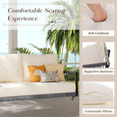 Outdoor Swing Sofa With Soft Cushions For Patio - Beige by HouseOfZazla