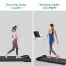 2 in 1 Under Desk Electric Treadmill 2.5HP, with Bluetooth APP and speaker, Remote Control, Display, Walking Jogging Running Machine Fitness Equipment for Home Gym Office