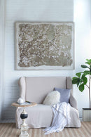 Large Cherry Blossom Canvas Art Print, Home Decor Accent Piece - Gray / White Matte by Unique Piece Furniture