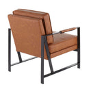 Franklin - Contemporary Arm Chair - Black / Camel by HouseOfZazla