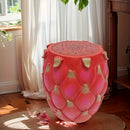 13.4' Oversized Resin Dragon Fruit Stool, Multi-Purpose Side Table & Plant Stand by HouseOfZazla