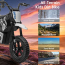24V Electric Motocross Ride-On Motorcycle for Kids Ages 5-12