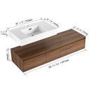 Modern Wall Mounted Bathroom Vanity With Resin Sink And Soft Close Drawer by Unique Piece Furniture