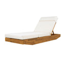 Modern Acacia Wood Outdoor Chaise Lounge by HouseOfZazla