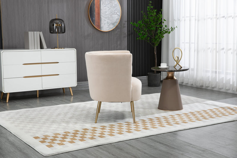 Accent Chair, leisure single chair with Golden feet