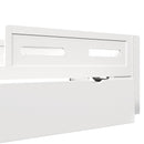 Platform Bed With Guardrail And Drawer
