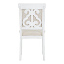 5-Piece Retro Dining Set, Rectangular Wooden Dining Table and 4 Upholstered Chairs for Dining Room and Kitchen (Brown+White)