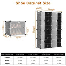 6-Tier 2-Row Shoe Rack Organizer Stackable Free Standing Shoe Storage Shelf Plastic Shoe Cabinet Tower with Transparent Doors for Heels Boots Slippers