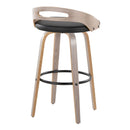 Cassis - Mid Century Modern Fixed Height Barstool With Swivel With Round Footrest (Set of 2) by HouseOfZazla