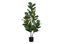 49" Tall Artificial Plant Fiddle Tree with Real Touch Leaves by HouseOfZazla