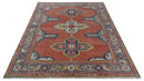 8x10, 9.5x12 and 10x14 Hand Knotted Dark Peach and Silver Traditional Wool Rug