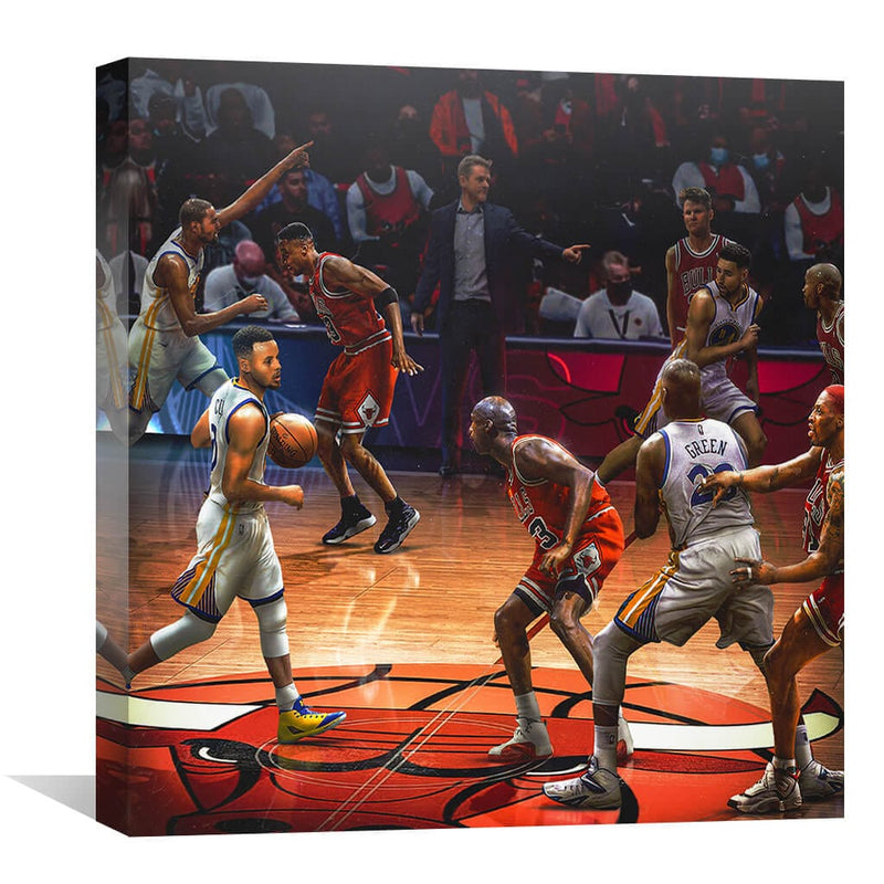 96 Bulls vs 17 Warriors Canvas