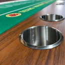 Luxury 96-Inch Gaming Table With LED Lights, Durable Velvet Surface, And Sturdy Pedestal Base (SAK92853) by SAKSBY WHOLESALE