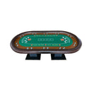 Luxury 96-Inch Gaming Table With LED Lights, Durable Velvet Surface, And Sturdy Pedestal Base (SAK92853) by SAKSBY WHOLESALE